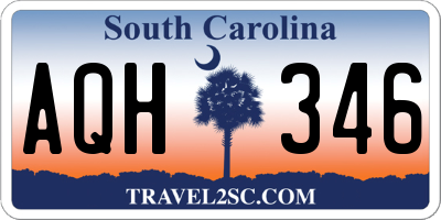 SC license plate AQH346
