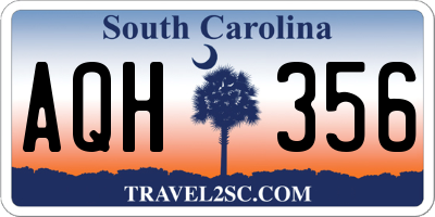 SC license plate AQH356