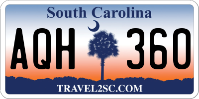 SC license plate AQH360