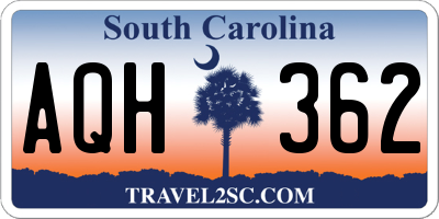 SC license plate AQH362