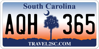 SC license plate AQH365
