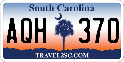 SC license plate AQH370