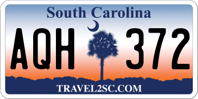 SC license plate AQH372