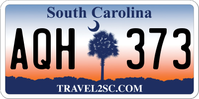 SC license plate AQH373