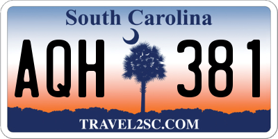 SC license plate AQH381