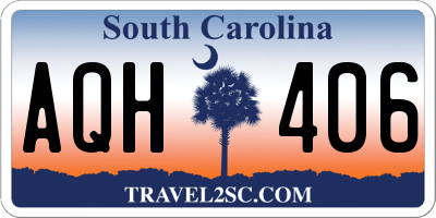 SC license plate AQH406
