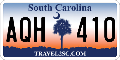 SC license plate AQH410