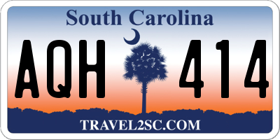 SC license plate AQH414