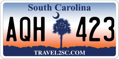 SC license plate AQH423