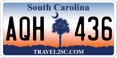 SC license plate AQH436