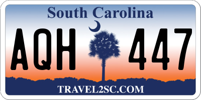 SC license plate AQH447