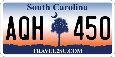 SC license plate AQH450