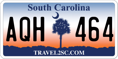 SC license plate AQH464