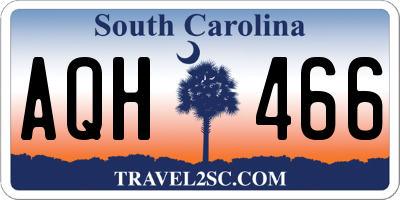 SC license plate AQH466