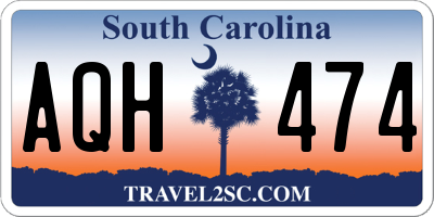 SC license plate AQH474
