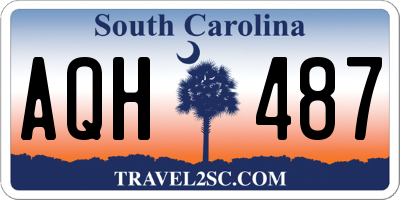 SC license plate AQH487