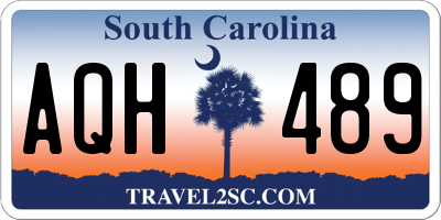SC license plate AQH489