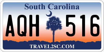 SC license plate AQH516