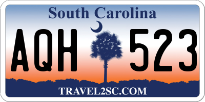 SC license plate AQH523
