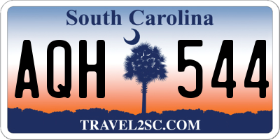 SC license plate AQH544