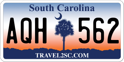 SC license plate AQH562