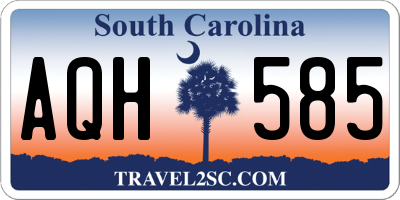 SC license plate AQH585