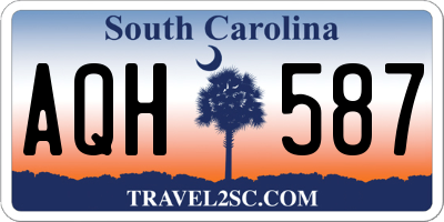 SC license plate AQH587