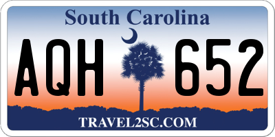 SC license plate AQH652