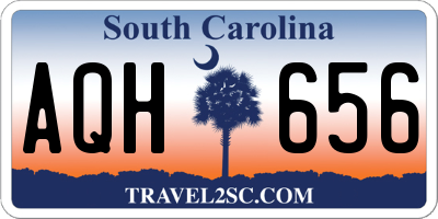 SC license plate AQH656