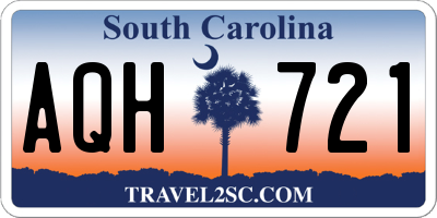SC license plate AQH721
