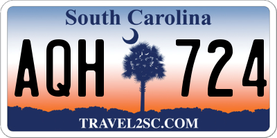 SC license plate AQH724