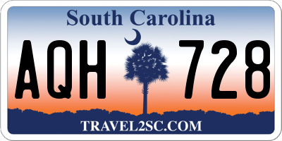 SC license plate AQH728