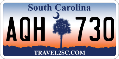 SC license plate AQH730