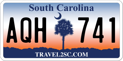 SC license plate AQH741