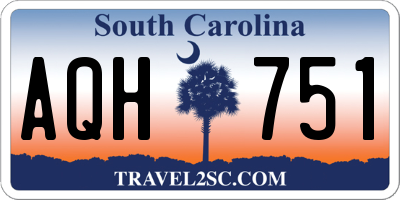 SC license plate AQH751