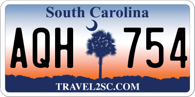 SC license plate AQH754