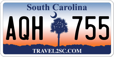 SC license plate AQH755