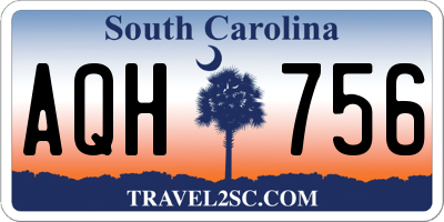 SC license plate AQH756