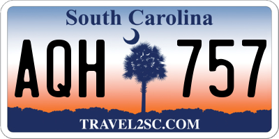 SC license plate AQH757