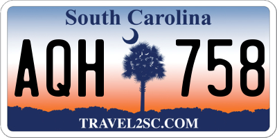SC license plate AQH758