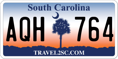 SC license plate AQH764