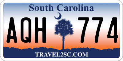 SC license plate AQH774