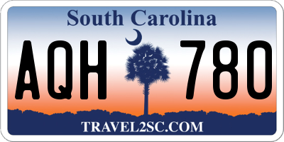 SC license plate AQH780