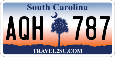 SC license plate AQH787