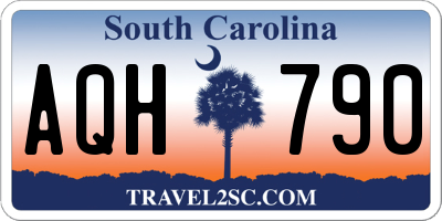 SC license plate AQH790