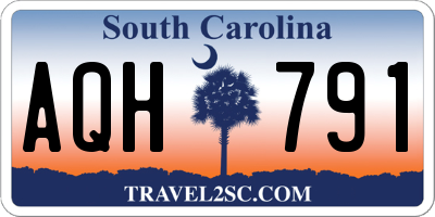 SC license plate AQH791