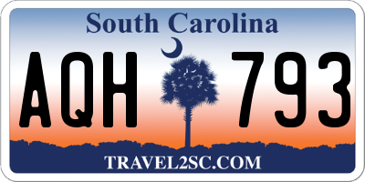 SC license plate AQH793