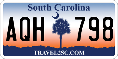 SC license plate AQH798