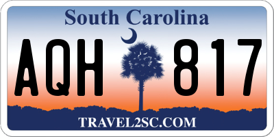 SC license plate AQH817