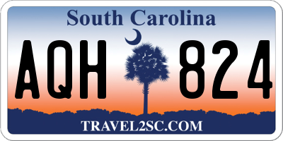 SC license plate AQH824